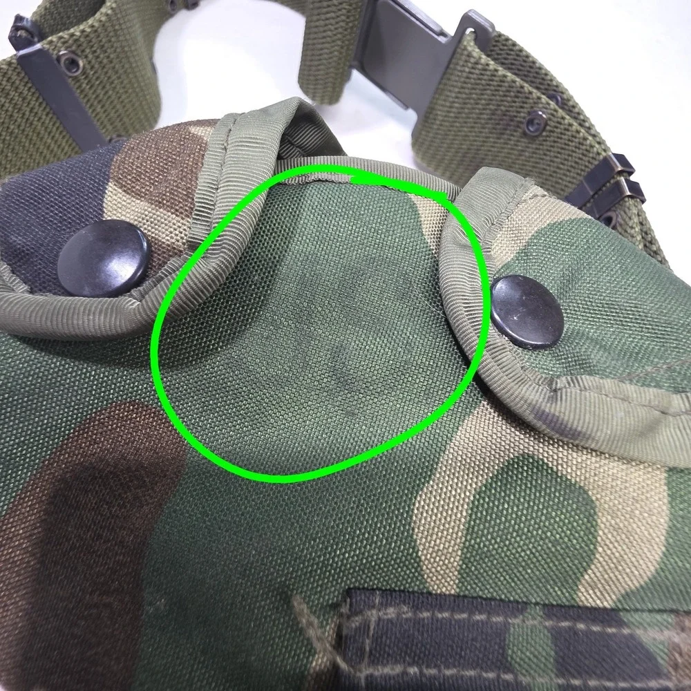 US Military Army Web Belt Canteen Pouch Additional Alice Clips Camoflauge